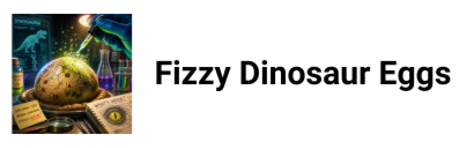 dinosaur egg that fizzes when liquid from eye dropper hits it